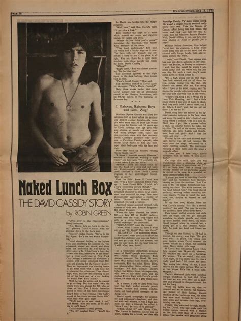 david cassidy nude photo|Why David Cassidy Posed Nude For Rolling Stone In 1972.